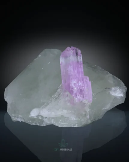 Pink Kunzite Crystal on Quartz Matrix – 299g Natural Terminated Spodumene | Afghanistan