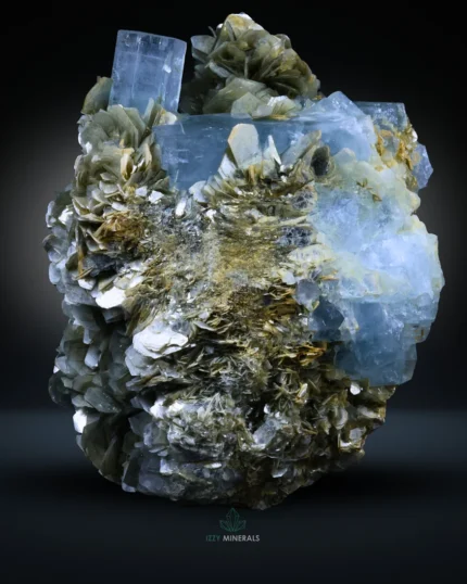 Aquamarine Crystals with Mica – 1758g Large Natural Crystal | Nagar Valley, Pakistan